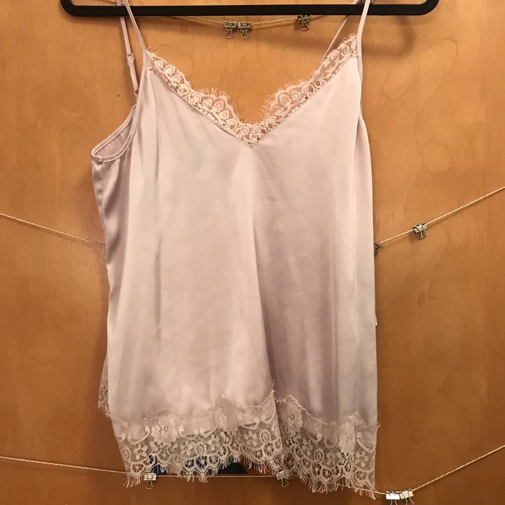 Silk lacy tank